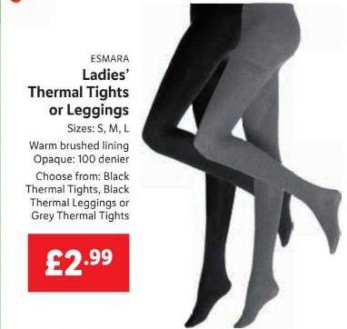 Men & Ladies Thermals - £2.99 to £9.99 in store at Lidl