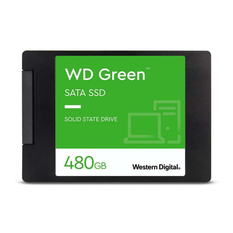 WD Green SATA SSD 2.5”/7mm Cased -Capacity: 480GB Read Speed: 545 MBps Write Speed: 500 Mbs £37.99 at Western Digital