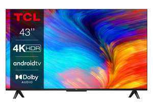 TCL 43P639K 43-inch 4K Smart TV, HDR, Ultra HD, TV Powered by Android Bezel-less design (Freeview Play, Game Master, Dolby Audio, HDR 10)
