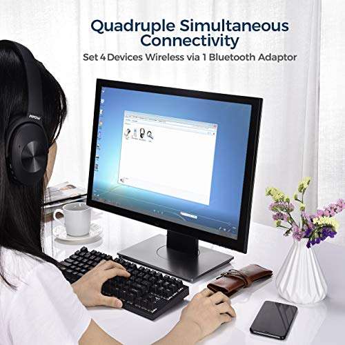 CGZZ Bluetooth 5.0 Adapter, Bluetooth Adapter PC, for PC Desktop Laptop, Supports Windows 10/8.1/8/7, Linux, Bluetooth Dongle