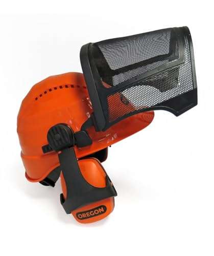 Oregon Professional Chainsaw Safety Helmet with Protective Ear Muff and Mesh Visor