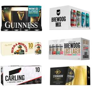 2 for £16 on selected Beer & Cider Multipacks - including Guinness, Brewdog, Birra Moretti & more @ Morrisons