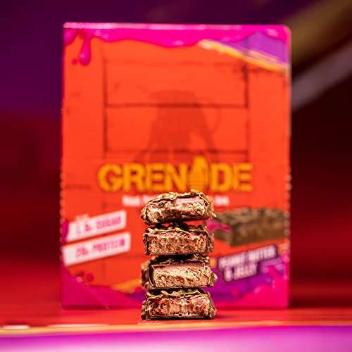Grenade PB&J protein bars, 12x60g (15.81/ £13.95 possible with S&S and 1st subscription voucher)