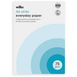 Wilko A4 Copier Paper 500 Sheets £4 each or 2 for £7 @ Wilko Leicester
