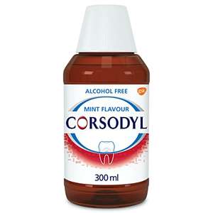 Corsodyl 0.2% Mouthwash, Gum Disease & Bleeding Gum Treatment Mouthwash, Alcohol Free, Mint 300 ml £3.98 / £3.58 Subscribe & Save @ Amazon