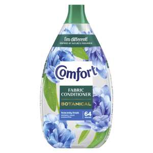 Comfort Botanical Heavenly Fresh Fabric Conditioner softener with CrystalFresh transparent formula blooms in freshness, 960ml 64 washes