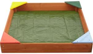 Chad Valley Wooden Sand Pit with Waterproof Cover (H16, W90, D90cm) for £32 with Click and Collect @ Argos