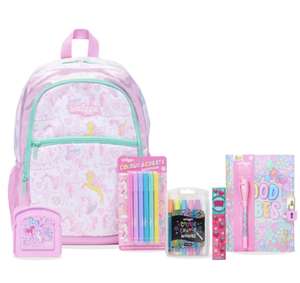 Smiggle Let's Go Diy Backpack Essentials Bundle pink/blue/striker