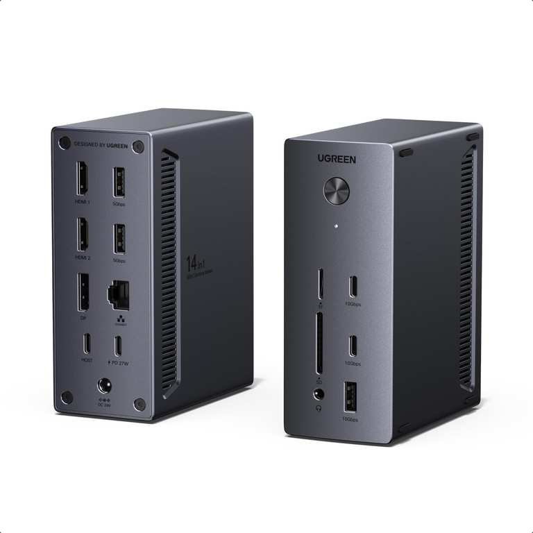 UGREEN 13-in-1 Laptop Docking Station - w/Voucher, Sold by UGREEN GROUP LIMITED UK / FBA (Prime Exclusive)