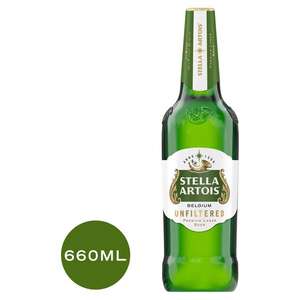 3x 660ml Bottles of Stella Unfiltered (5% ABV) £5 (Clubcard Price) @ Tesco