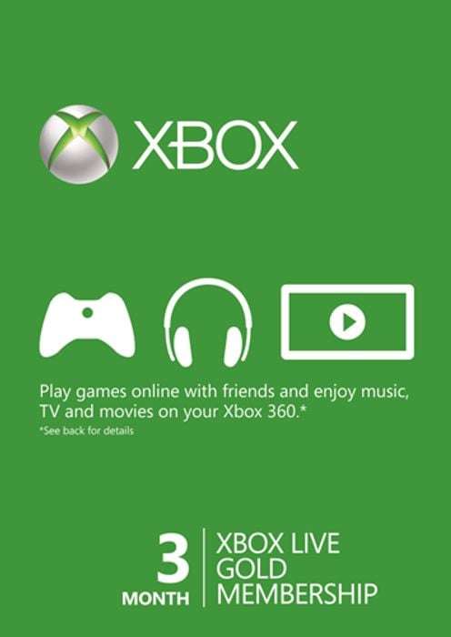 3 Month Xbox Live Gold Membership Card (Xbox One/360) £10.99 @ CD Keys