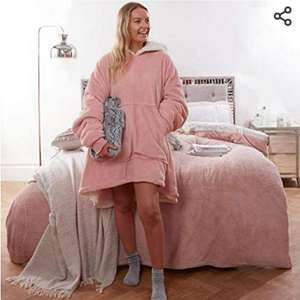 Sienna Hoodie Blanket Ultra Soft Sherpa Fleece Warm Cosy Comfy Oversized Wearable Giant Sweatshirt £10.82 @ Amazon