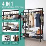 KLASS Heavy Duty Clothes Rail, Sturdy 120KG Black Metal Rack With Double Hanging Clothing Shoe Rack - Sold by Made To Inspire