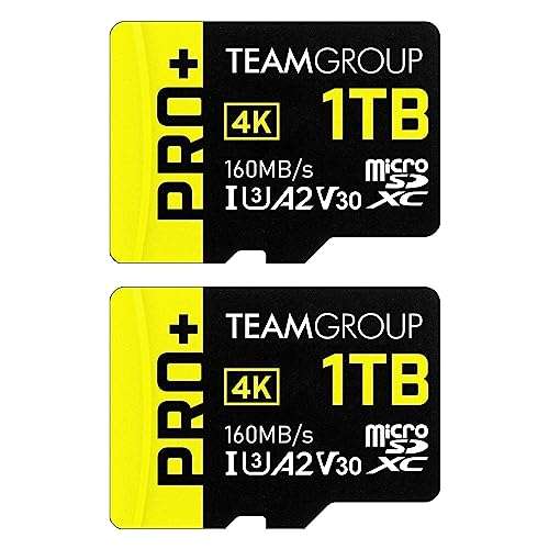 2-pack 1TB TEAMGROUP Pro Plus MicroSD A2 V30 160MB/s