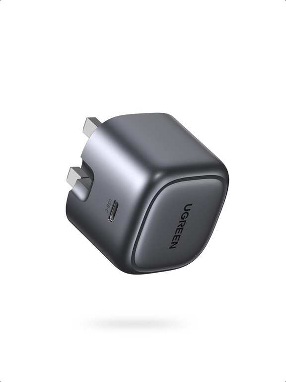 UGREEN 30W USB C Charger Nexode PD3.0 Foldable GaN Fast Charger Silver Grey - Sold by UGREEN / FBA