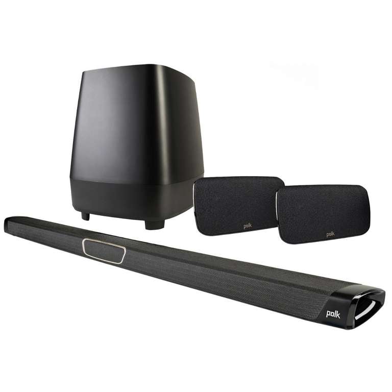 POLK Magnifi Max SR True 5.1 400W Wireless Sound Bar & Subwoofer & Rear Speakers with Dolby & DTS Support - £275.97 @ Currys