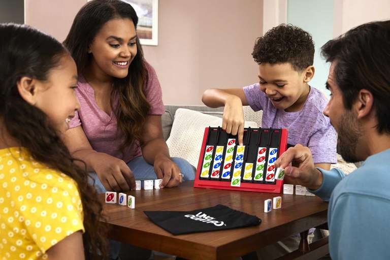 Mattel Games UNO Quatro, Family Board Game for Kids and Adults - tile game