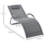 Outsunny Sun Lounger Reclining Chair Portable Armchair with Pillow sold by MHSTAR