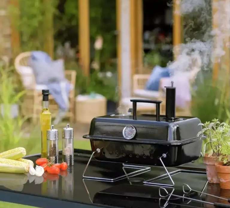 Argos Home Table Top Smoker Charcoal BBQ - Free Click & Collect