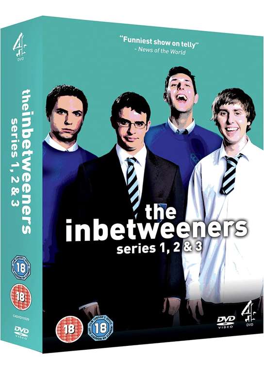 The Inbetweeners - Series 1-3 DVD (used) £2.58 with codes @ World of Books