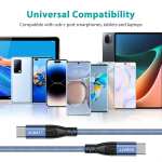 XGMATT 3pk 2M 60W Fast Charging USB C to USB C Cables Nylon Braided With Voucher Sold By yilidianziwushang / FBA