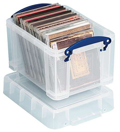 Really Useful Plastic Storage Box with Lockable Lid, 3 Litre Clear