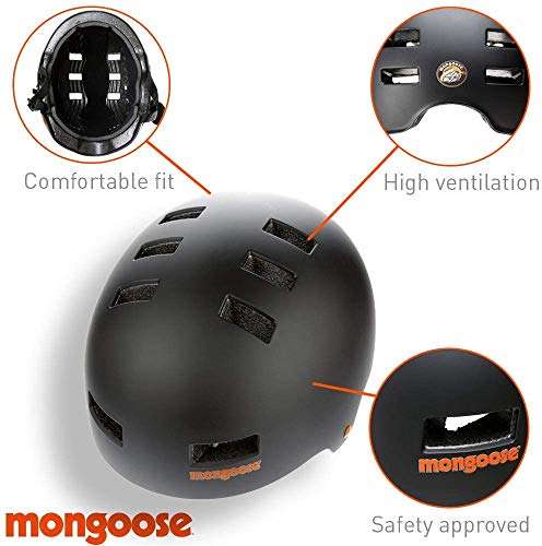 Mongoose Urban Hardshell Youth/Adult Helmet Sizes Medium (56-59cm) and Large (60-62cm)