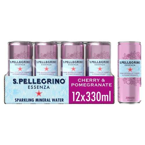 San Pellegrino Essenza Sparkling Water Lightly Flavoured Cherry & Pomegranate 12x330ml - £6 / £5.60 S&S with voucher @ Amazon
