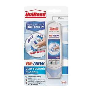 UniBond 2046694 RE-NEW, White Silicone Sealant for Kitchen & Bath, 100ml - £5 @ Amazon