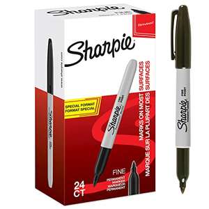 Sharpie Permanent Markers | Fine Point | Black | 24 Count £15.30 @ Amazon