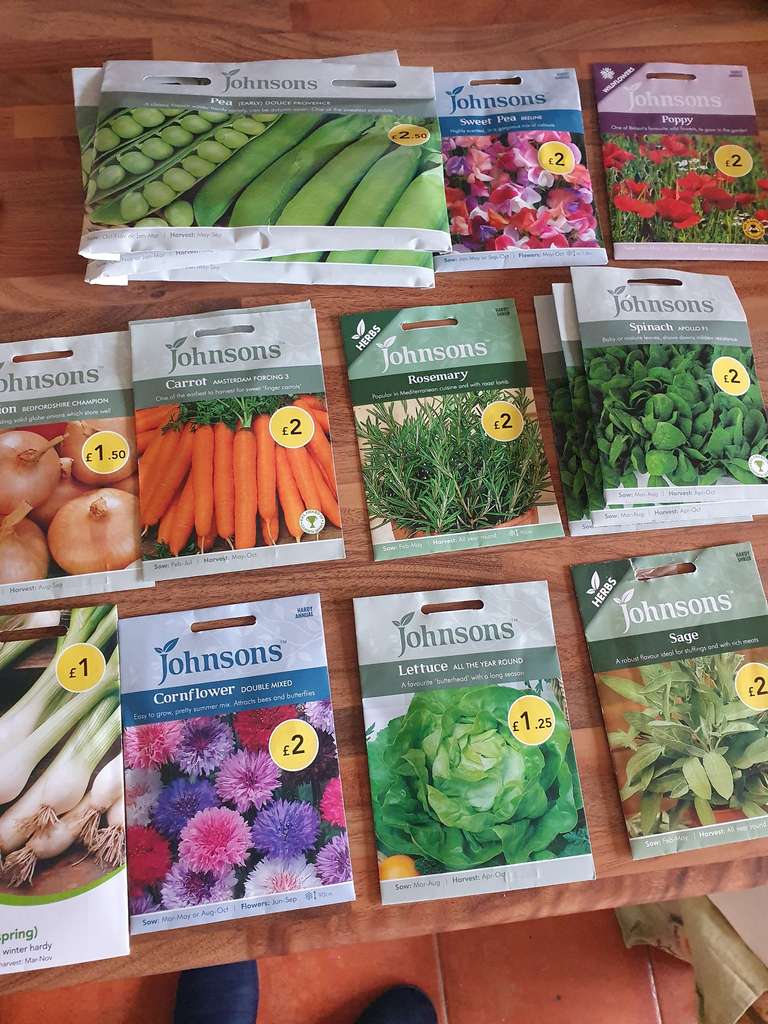 All seeds now 5p including Johnson's seeds @ Wilko Spalding
