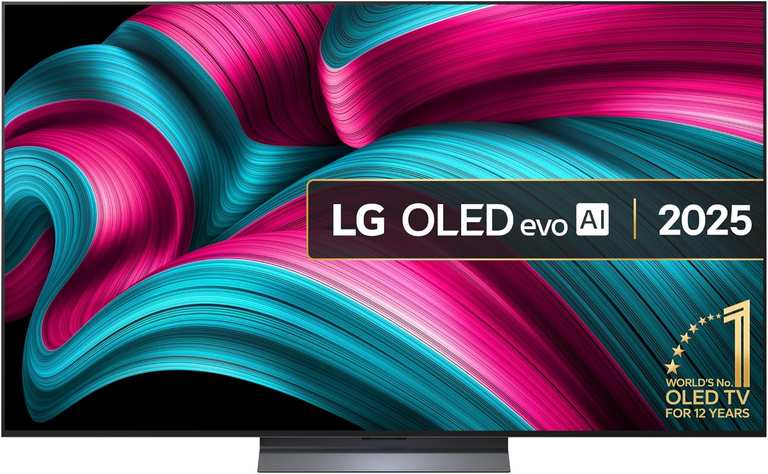 LG OLED65C55LA 65-Inch OLEDevo 4K UHD Smart TV, (α9 AI Processor Gen7, Dolby Atmos, Freeview Play 120Hz) Members / £1159 Non Members