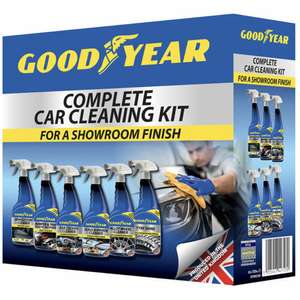 Goodyear 6PC Complete Car Cleaning Kit - Interior Exterior Tyres Wheel Cockpit Glass - £14.39 delivered @ eBay / thinkprice