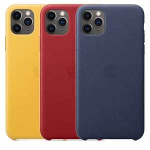 Apple iPhone 11 Pro Max Official Leather Cases In 4 Colours - £11.99 With Code Delivered @ MyMemory