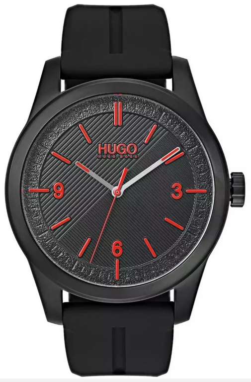 HUGO Men's Create Black Silicone Strap Watch £49.99 (limited stores) with Free Collection @ Argos