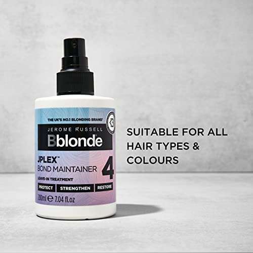 Jerome Russell Bblonde JPLEX 4 Bond Maintainer - Hair Treatment Protect Strengthen Damaged Hair, Leave in Conditioner Heat Protection 200ml