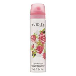 Yardley London English Rose Body Spray, 75 ml £1 each Minimum purchase 4
