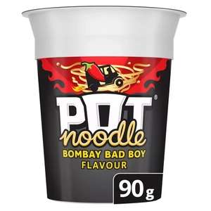 Pot Noodle Instant Snack Bombay Bad Boy/Chicken & Mushroom/Piri-Piri/Doner Kebab/Original Curry/Beef & Tomato 90g