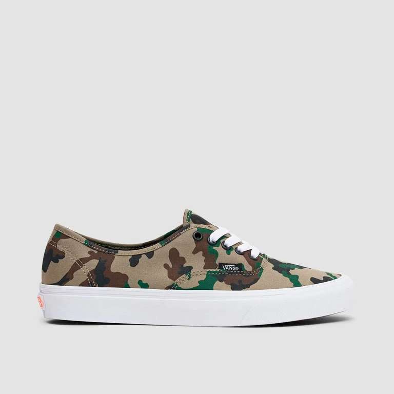 Vans Authentic Unisex Trainers Camo Olive/White (Limited Sizes ...