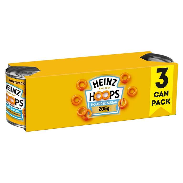 Heinz No Added Sugar Spaghetti Hoops 3 Pack 3 x 205g - 29p instore @ Farmfoods, Belle Vale