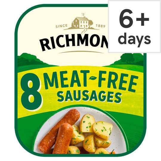 Richmond 8 Meat Free Vegan Sausages 304G £1.75 (Clubcard Price) @ Tesco