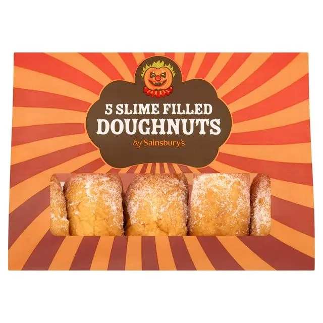 Sainsbury's Halloween Apple Flavour Slime Filled Doughnuts 5 Pack (Nectar Price)