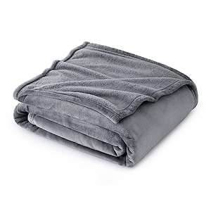 Bedsure Fleece Blanket Sofa Throw - Single, Silver Grey, 130x150cm - Sold By Bedsore EU FBA