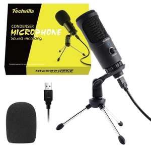 Techvilla USB Condenser Microphone for sound recording gaming Youtube