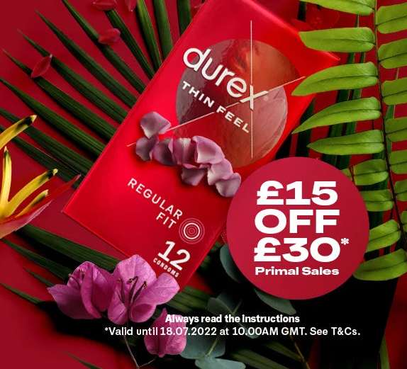 £15 off £30 spend - includes already discounted products at Durex