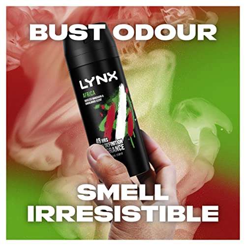 Lynx Africa 48 hours 150ml : Usually dispatched within 1 to 3 weeks £1.89 @ Amazon
