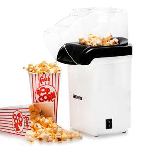 Geepas 1200W Electric Popcorn Maker | Makes Hot, Fresh, Healthy & Fat-Free Theatre Style Popcorn Anytime - 2 Years Warranty- With Code Stack