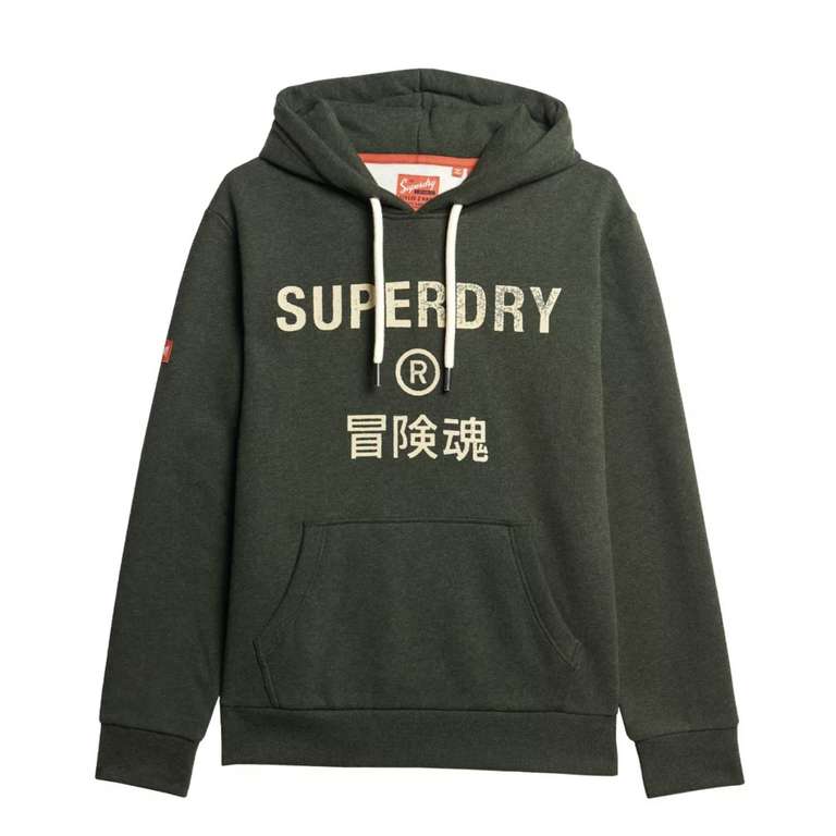 Superdry Mens Workwear Logo Vintage Hoodie (2 Colours / Sizes S-XXXL) - W/Code - Sold By Superdry
