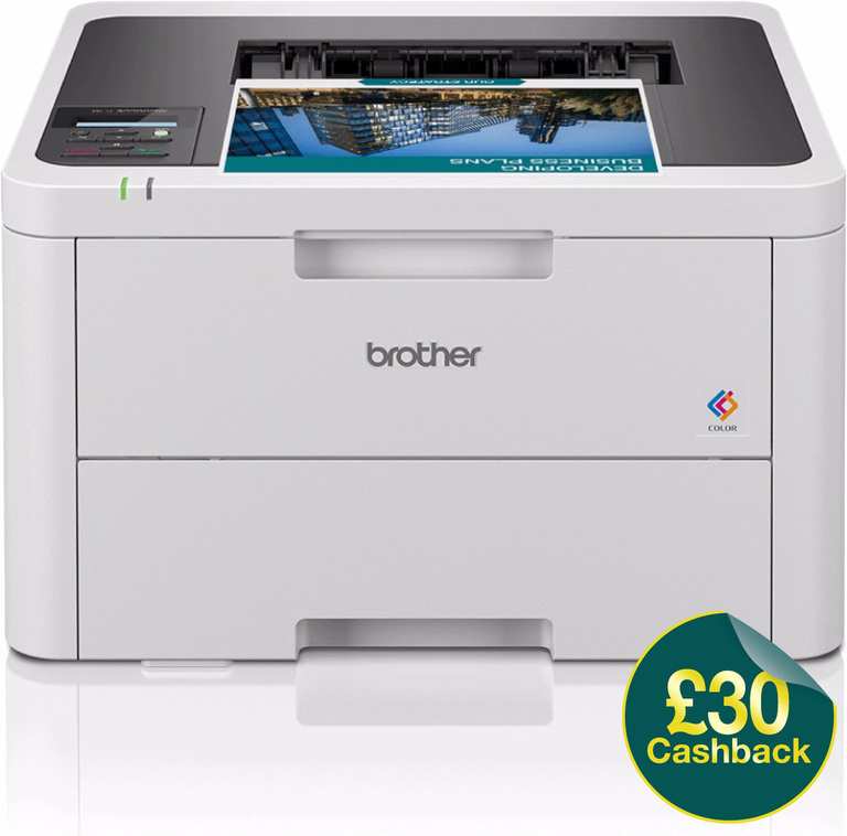 Brother HL-L3220CWE EcoPro Colour LED Wireless Laser Printer - W/Code + £30 Cashback / HL-L1240W - £84 + £25 CB | Sold by AO (UK Mainland)
