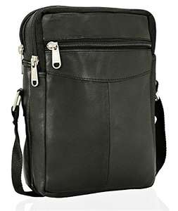 Real Leather Unisex Cross Body Messenger Bag - sold & dispatched by Discount Leather Mart
